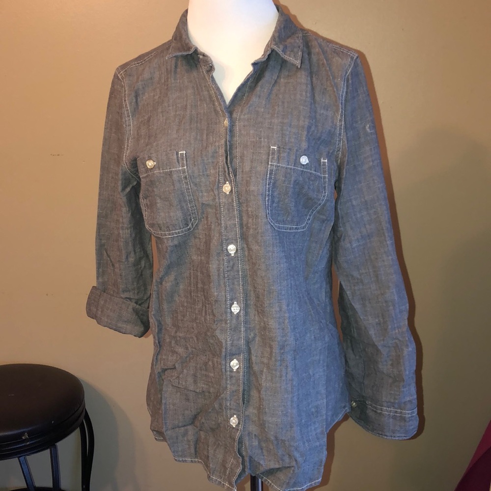 Grey Chambray Button Down